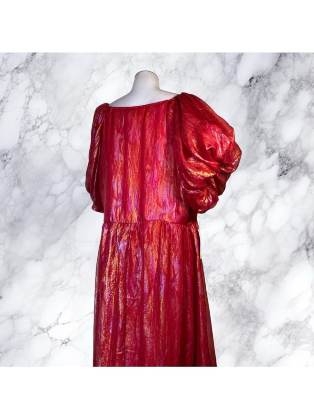 Jessakae Pixie Dress Plus Size in Red Holographic Oil Spill - Picture 10 of 12